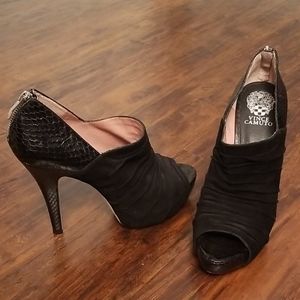 HOT BUY!🔥NEW Sexy Peep Toe Suede/Leather Heels!
